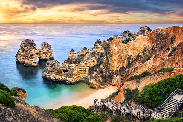 istock Sunrise at Camilo Beach, Lagos, Portugal 487312486