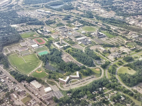 Aerial View of Albany SUNY College Campus, New York