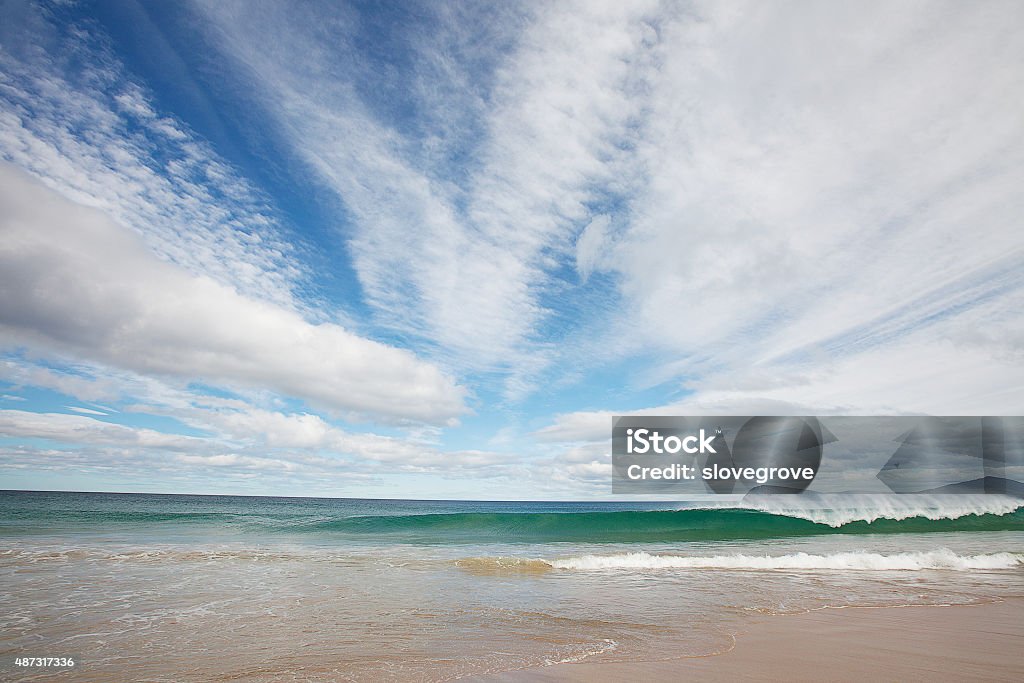 Bruny Island Amazing cloud formations and waves, Bruny Island, Tasmania, Australia 2015 Stock Photo