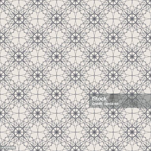 Round Polymentian Pattern Round Geometric Linear Seamless Pattern Stock Illustration - Download ...