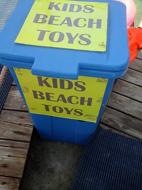 Kids beach toys stock photo