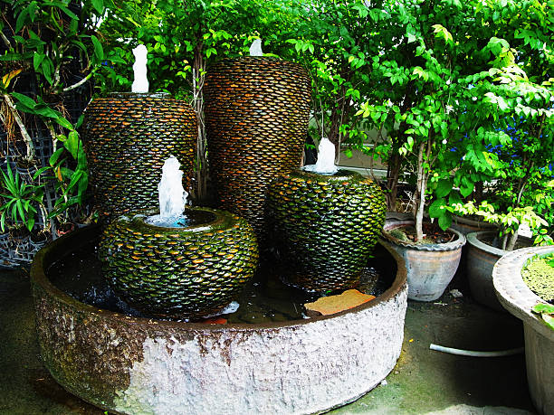 Colored jars.