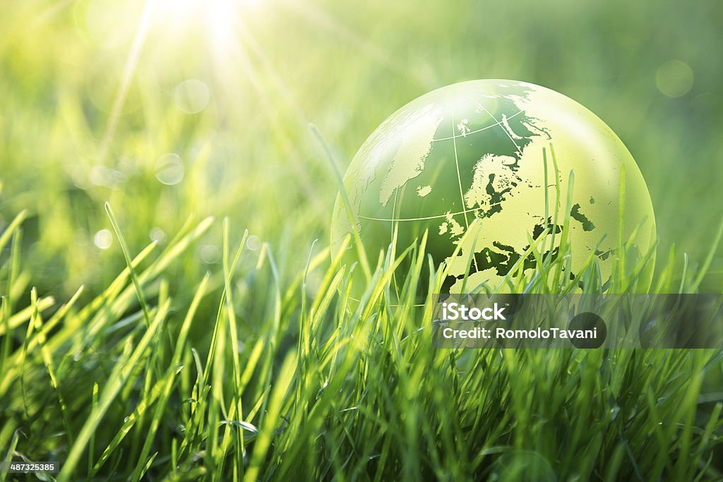 world environmental concept - Europe Europe.  Globe - Navigational Equipment Stock Photo