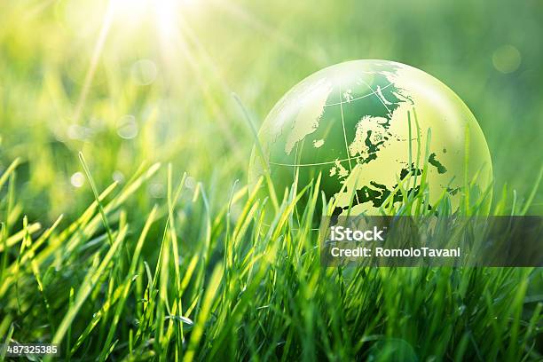 World Environmental Concept Europe Stock Photo - Download Image Now - Globe - Navigational Equipment, Environmental Conservation, Green Color