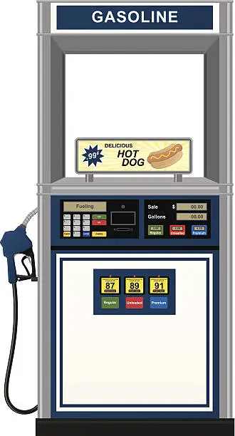 Vector illustration of Computer generated image of a Gas Pump