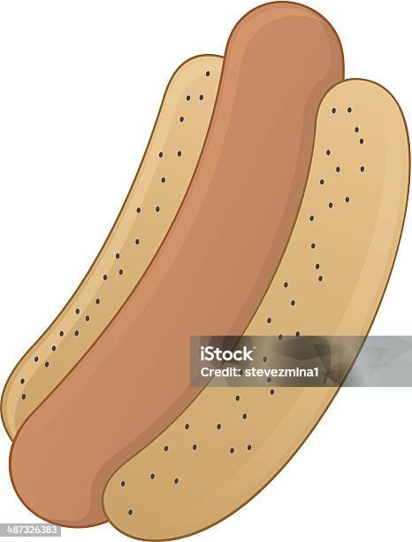 Plain Hot Dog Stock Illustration - Download Image Now - Boredom, Bun - Bread, Eating