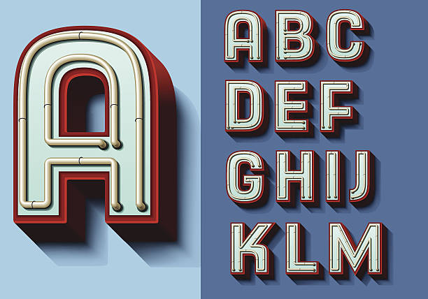 세트마다 격리됨에 수도주 편지들이 a — m - letter i alphabet text sign stock illustrations