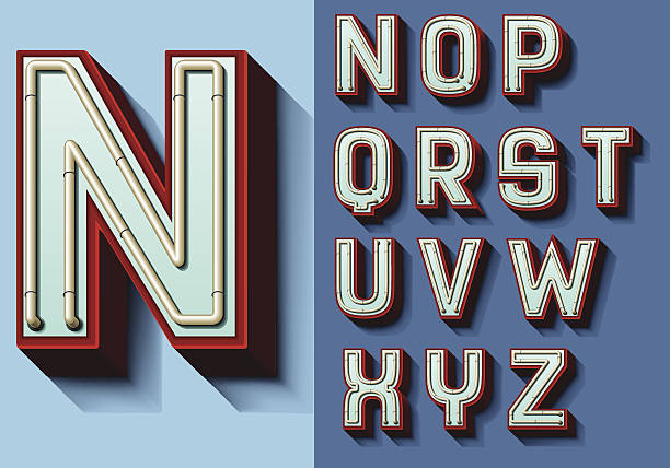 세트마다 격리됨에 수도주 편지들이 n-z - letter i alphabet text sign stock illustrations