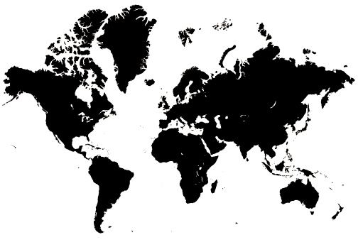 High quality detailed world map