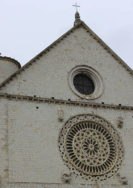 istock medieval window rose in St. Francis in Assisi 487329406