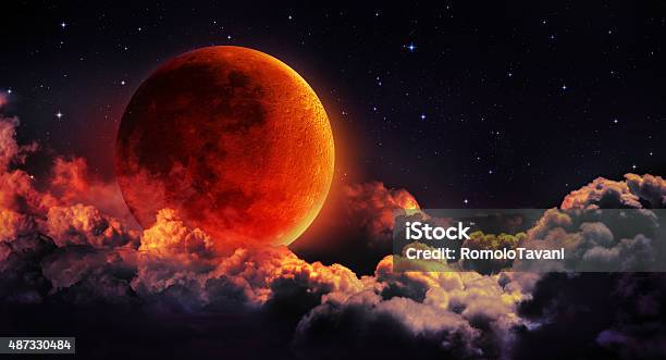 Moon Eclipse Stock Photo - Download Image Now - Lunar Eclipse, Moon, Planetary Moon