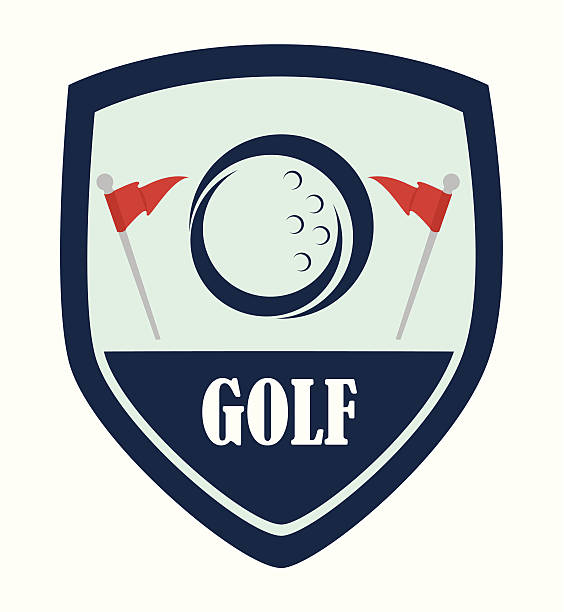 illustrazioni stock, clip art, cartoni animati e icone di tendenza di progettazione da golf - golf flag golf flag pennant