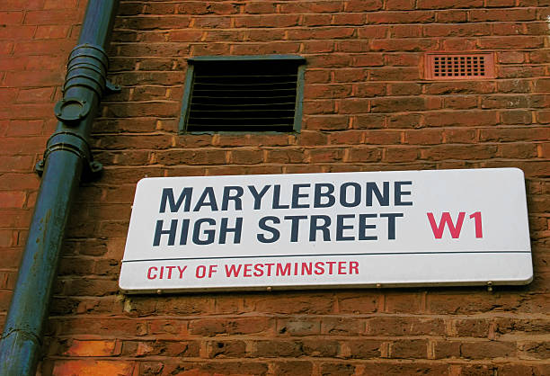 marylebone high street - marylebone - fotografias e filmes do acervo