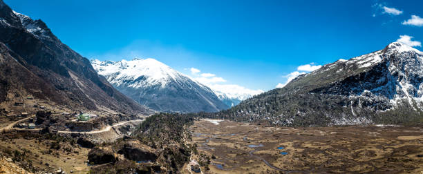 istock Panorama Landscape of Kupup valley under cloudy sky, Sikkim 487331071