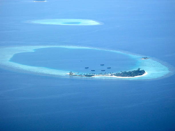 Atoll in the Maldives stock photo