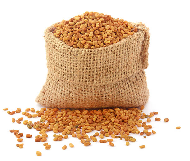 istock Fenugreek seeds in sack 487335070