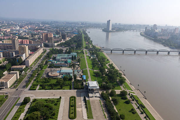istock View of the city Pyongyang. 487335420