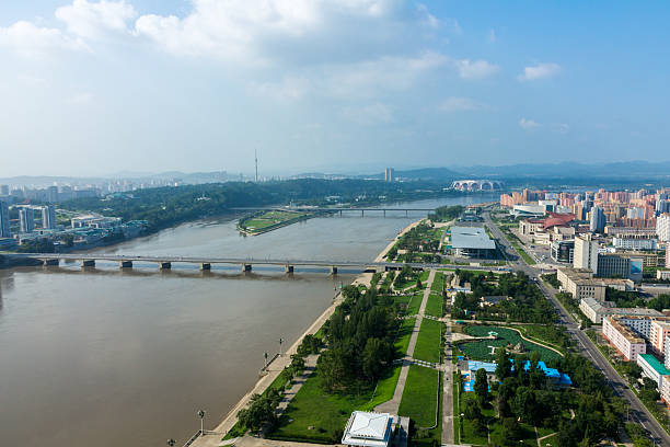 istock View of the city Pyongyang. 487335424