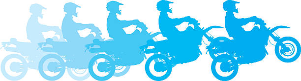 오토바이 윌리 - motocross motorcycle stunt bike silhouette stock illustrations