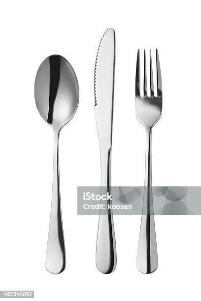 Fork Spoon And Knife Stock Photo - Download Image Now - Fork, Silverware, Table Knife