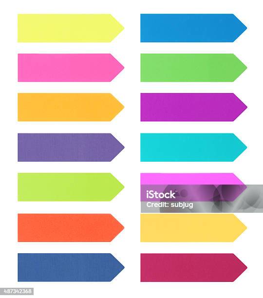 Adhesives Arrow Notes Stock Photo - Download Image Now - Adhesive Note, Bookmark, Arrow Symbol