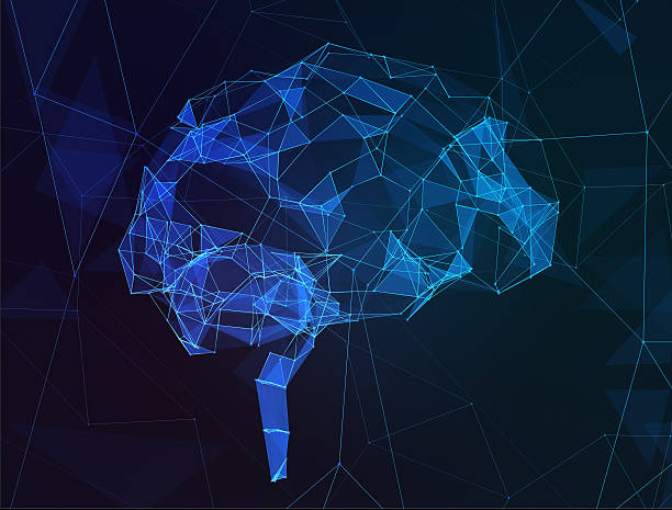 istock The abstract image of human brain in form lines communication 487342982