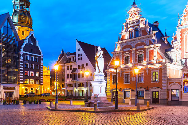 istock Old Town Hall Square in Riga, Latvia 487348388