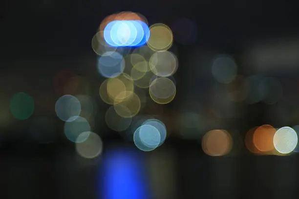 Photo of Defocused bokeh lights at Asiatique riverfront