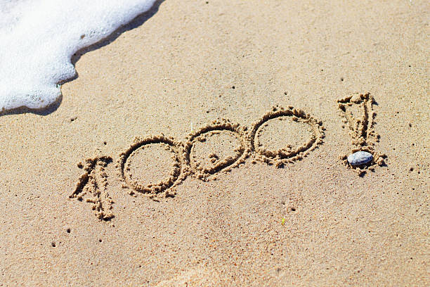 Milestone post on social media. 1000 likes/fans.