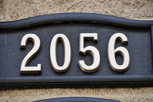 Street address white number year 2060 future