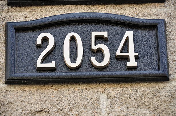 istock Street address white number year 2054 future 487354550