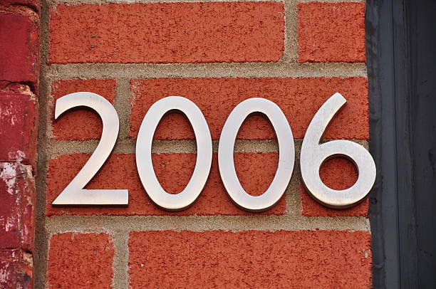 istock Street address number year 2006 historical past brick wall 487354566