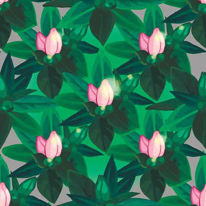 Azalea Seamless Pattern Stock Illustration - Download Image Now - 2015 ...