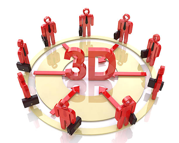 dirección de la empresa para 3d - middle human age men male fotografías e imágenes de stock