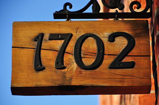 istock Street address number year 2011 historical past brick wall 487355566