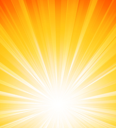 Vector illustration Orange summer sun light burst
