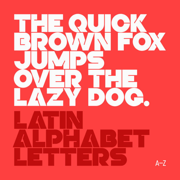 латинский алфавит букв - яркий цвет stock illustrations