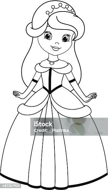 Princess Coloring Page Stock Illustration - Download Image Now - Princess,  Coloring Book Page - Illlustration Technique, Queen - Royal Person - iStock
