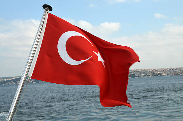 Turkey Flag stock photo