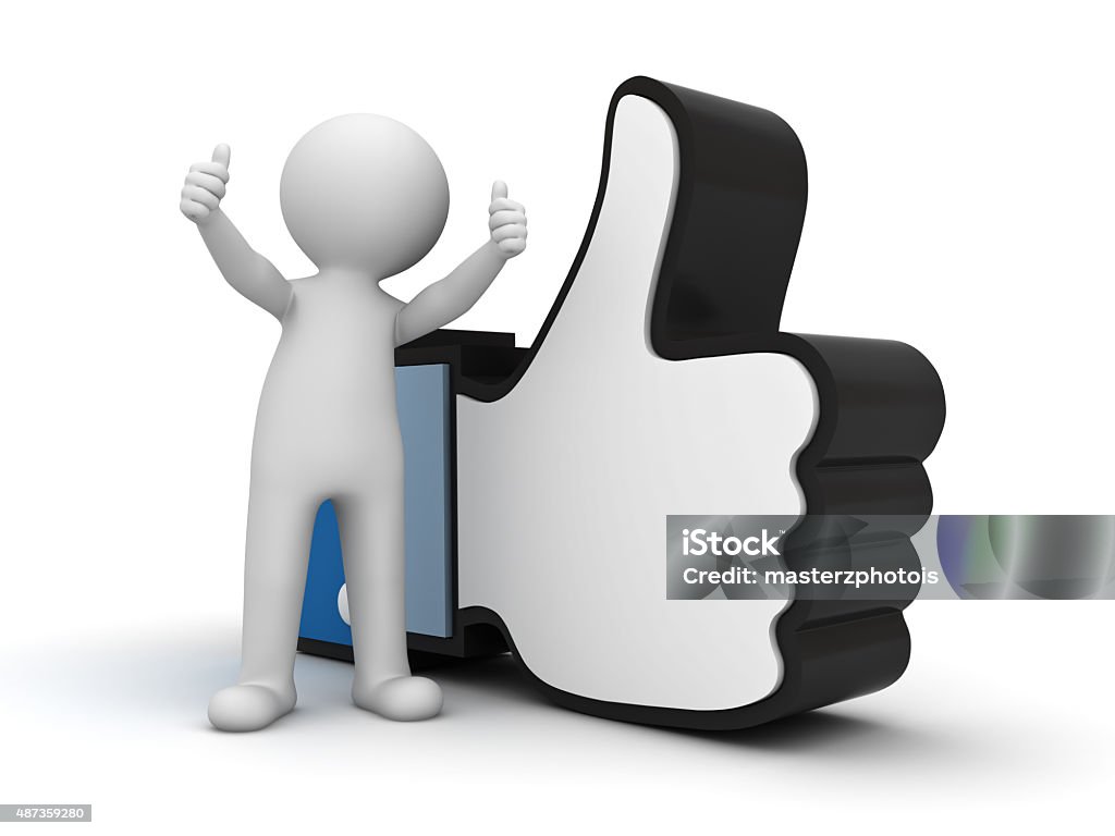 Người Đàn Ông 3d Hiển Thị Ngón Tay Cái Với Biểu Tượng Bàn Tay ...