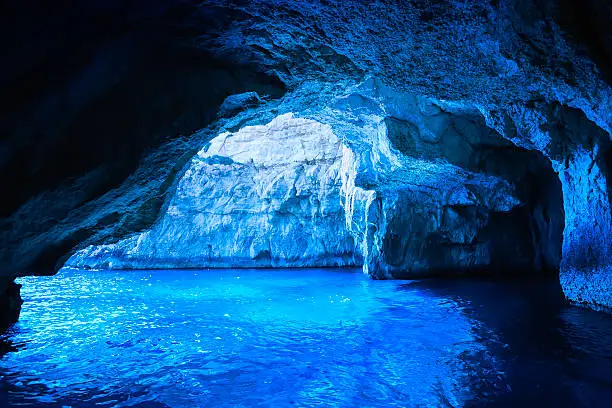 Blue Grotto - sea caverns on the south coast of Malta 