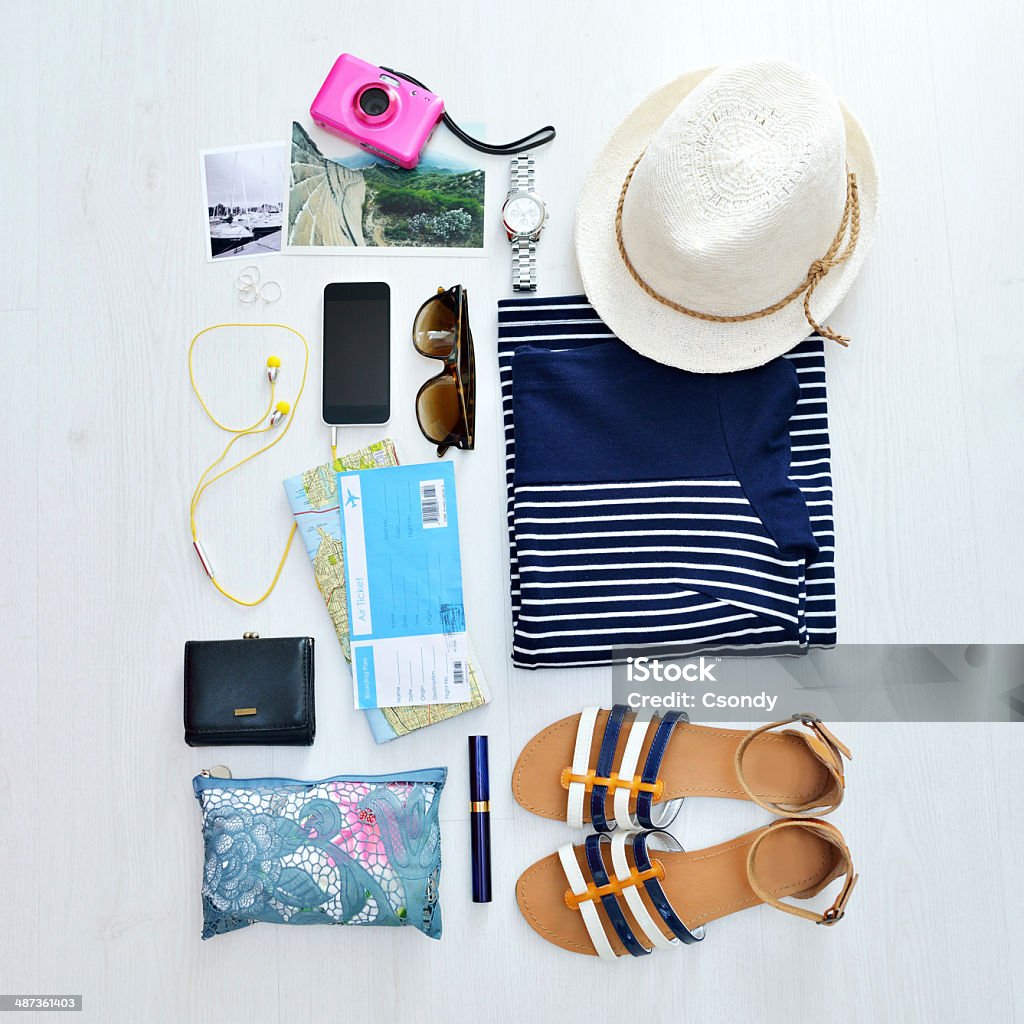 Women accessories Women accessories for travel. Travel Stock Photo