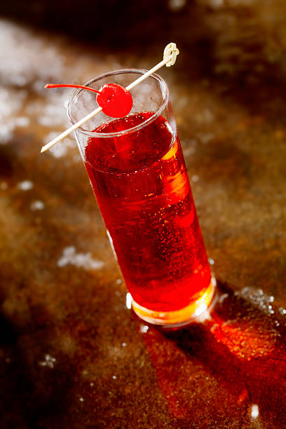 Cocktail Cocktail -Photographed on Hasselblad H3D2-39mb Camera maraschino cherry stock pictures, royalty-free photos & images