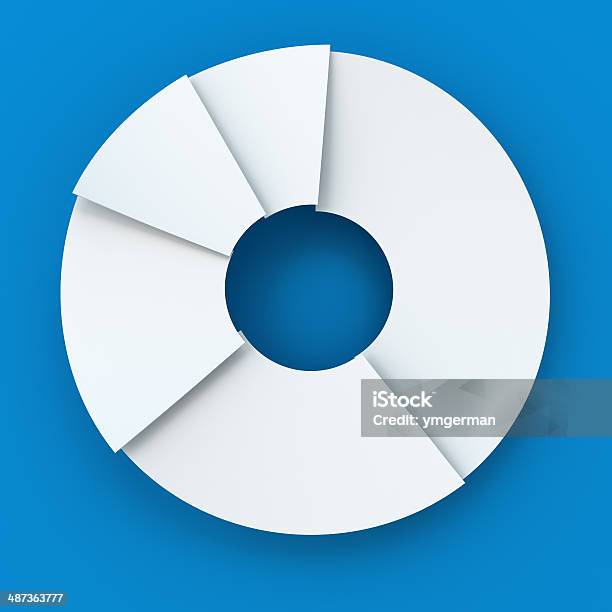 Weißbuch Tortengrafik Mit Blauem Hintergrund 3d Render Stockfoto und mehr Bilder von Tortengrafik