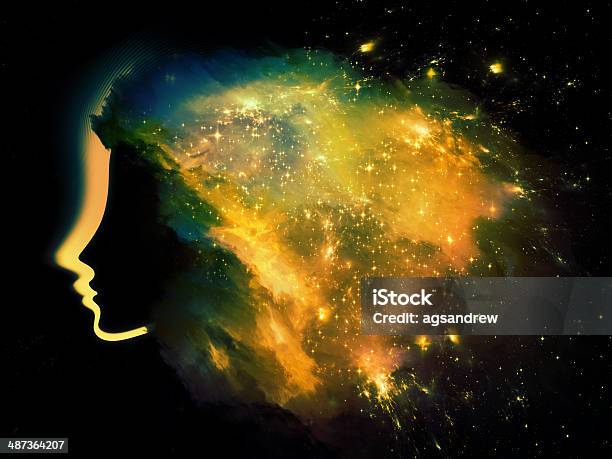 Nebula Girl Stock Photo - Download Image Now - Fog, Human Brain, Abstract