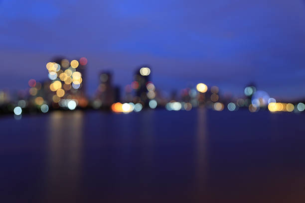istock Defocused bokeh lights of Asiatique riverfront 487371240