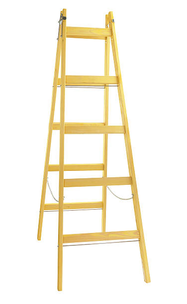 istock Wooden step ladder isolated 487371846