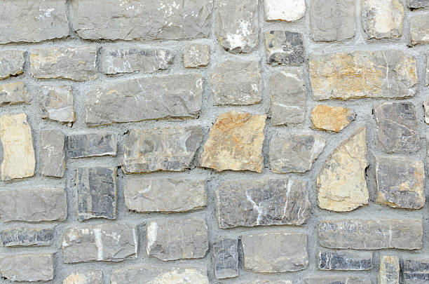 istock texture of the wall made of stone with mortar joints 487372016