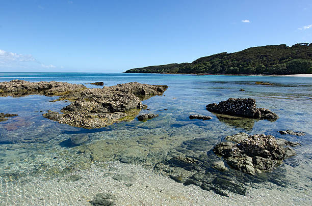 Landscape view of Rangiputa beach in Karikari Peninsula Northland,New Zealand.It's a famous holiday travel destination in NZ.