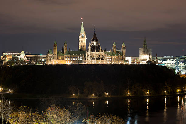 istock Parliament Hill in Ottawa at night 487376208